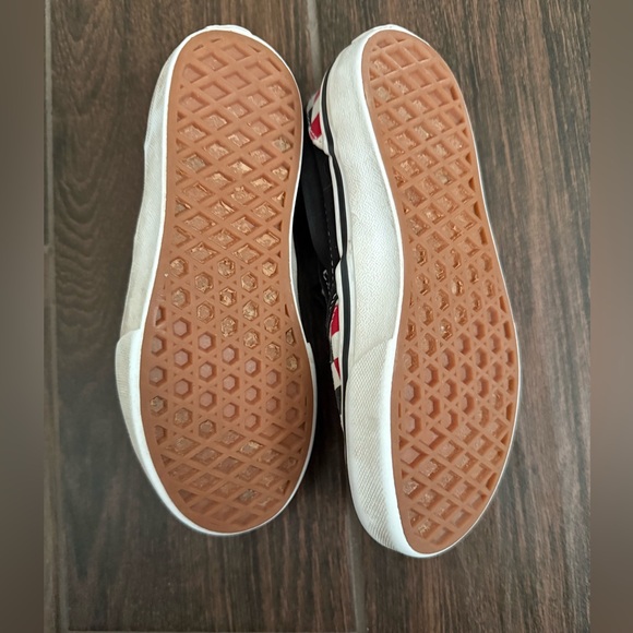 Vans Kids Red and Black Checkered Slip-On Sneakers - Picture 3 of 7